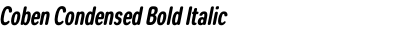 Coben Condensed Bold Italic